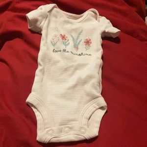 Carter's Preemie Floral Onesie Love The Sunshine